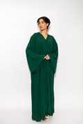 Robe plissée — Vert bouteille