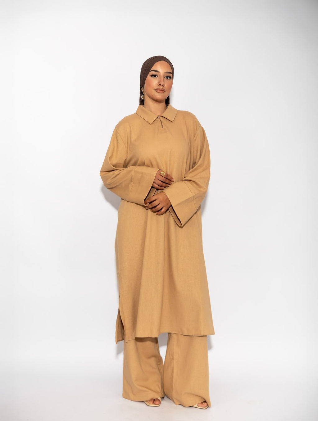 Ensemble tunique et pantalon Camel MAYDORA — vue 2