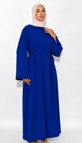 Robe chemise ceinturée MAYDORA — Bleu roi